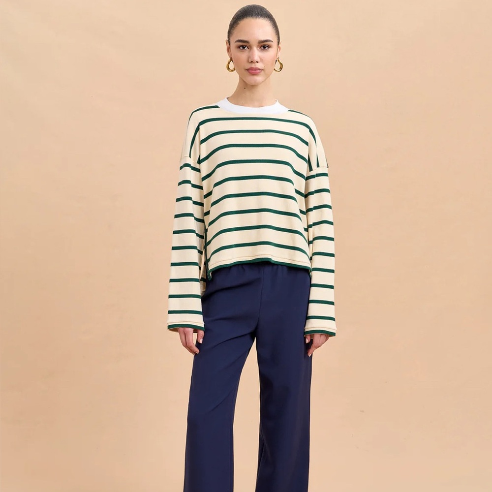 La Ligne NYC Long Sleeve Breton Tee size XS